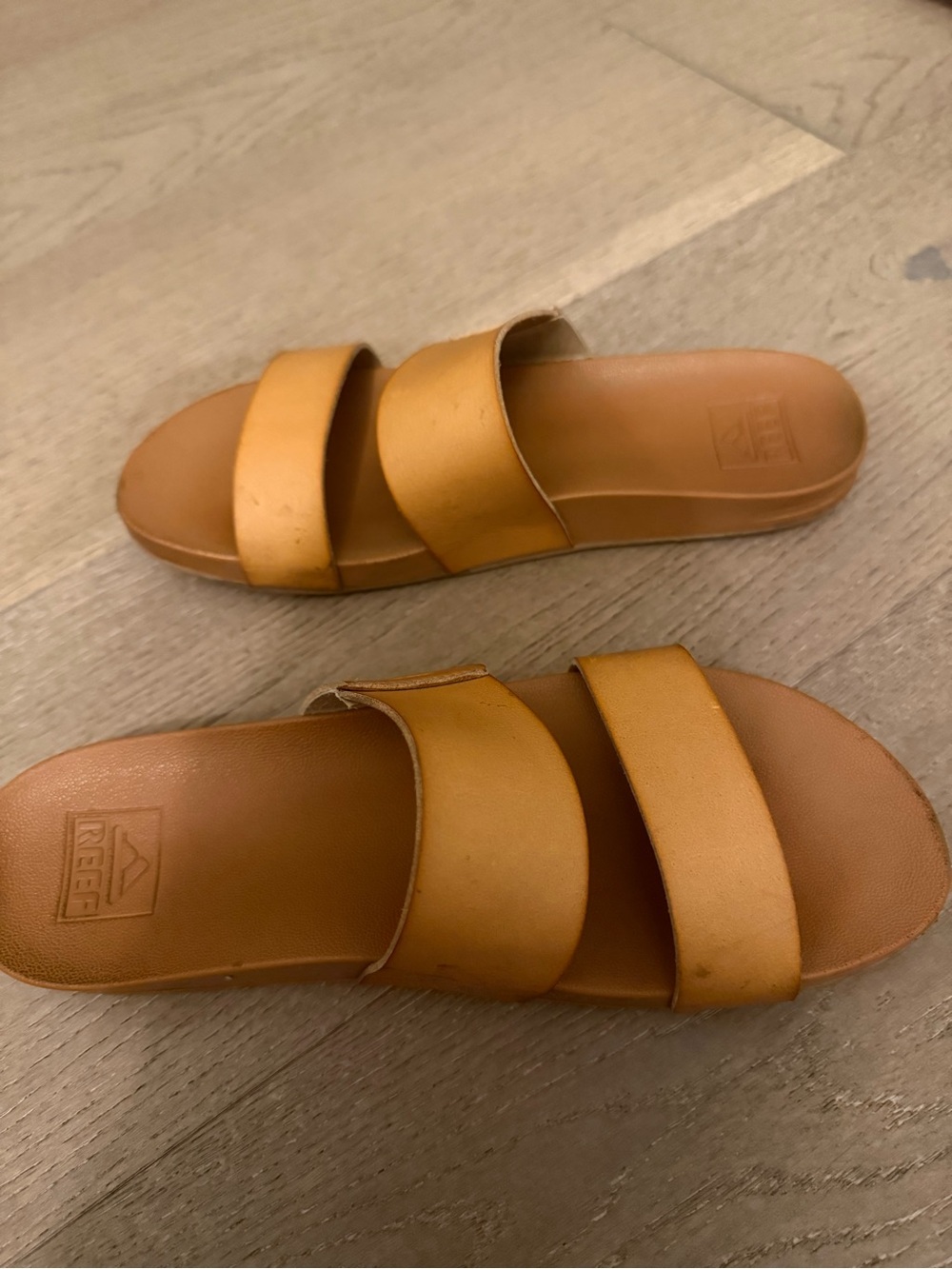 Reef Women's Tan Double-Strap Slide Sandals - Picture 4 of 6